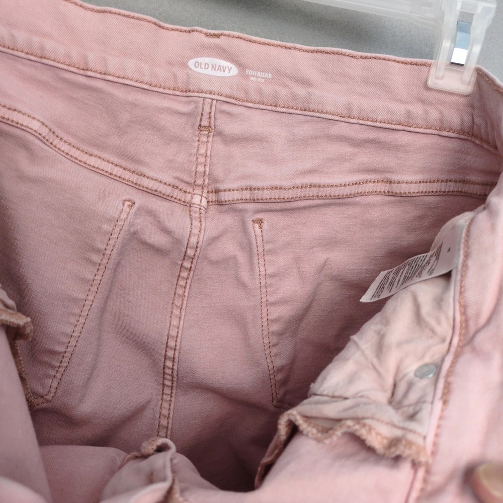 Old Navy Boyfriend Mid-Rise Pink Jeans Womens 16 38x28" Stretch Denim Coquette - Picture 5 of 8